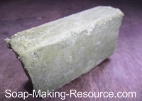 Soap Colored with 2 Teaspoon Spirulina Powder per Pound of Soap