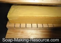 Cutting Honey Soap with Wire Soap Loaf Cutter
